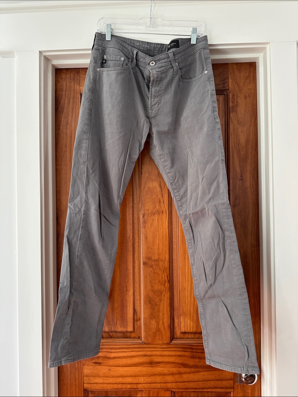Ag Adriano Goldschmied Men's Gray Straight Jeans